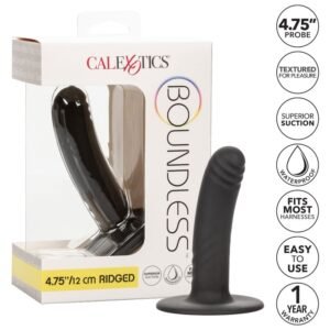 Beribis dildo 12 cm, suderinamas su diržu, su siurbtuku