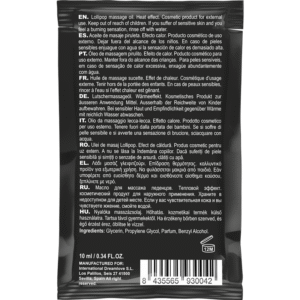 Pocket Lollipop masažo aliejus su šilumos efektu 10 ml