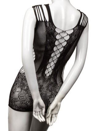 Peek-a-boo mini suknelė plius dydis – žaismingas