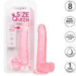 Dydis karalienės dildo rožinė, realistinis 20,3 cm ilgio