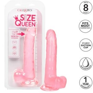 Dydis karalienės dildo rožinė, realistinis 20,3 cm ilgio