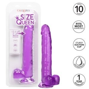 Dydžio karalienės dildo purpurinė 25,5 cm intensyviems