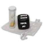 Kauliukų žaidimas su smėlio laikrodžiu vakarėliams, 5,52 €