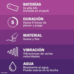Durex Pure Fantasy vibratorius, reguliuojamas intensyvumas,