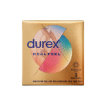 Durex Real Feel prezervatyvai 3 vnt – natūralus pojūtis