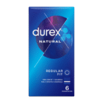 Natūralūs klasikiniai prezervatyvai Durex 6 vnt, patikimi