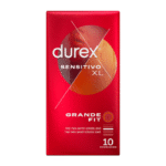 Durex Sensitivo XL jautrūs prezervatyvai 10 vnt, didesniems