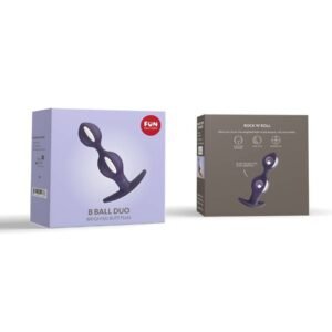 B Balls Duo analiniai rutuliukai, balti ir violetiniai,