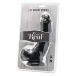 Dildo 20,5 cm su rutuliais juodais, realistiškas PVC