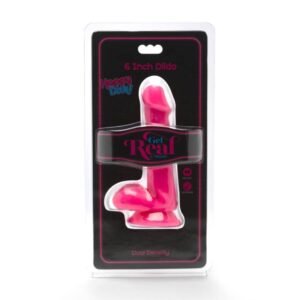 Happy Dicks dildo 12 cm su rožiniais rutuliais, minkštas