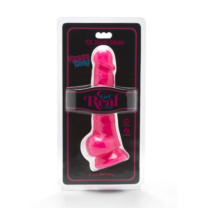 img_140422_a4ab61f11f887d05eec44fa89927b44c_1 - KUNOGUNDA Laimingų dikų 19 cm dildo su rožiniais rutuliais,