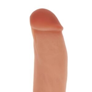 Silikono dildo 18 cm, odos spalvos, W rutulių stimuliacija