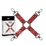 Red Edition veganiškas odinis šerno kaklaraištis BDSM poroms