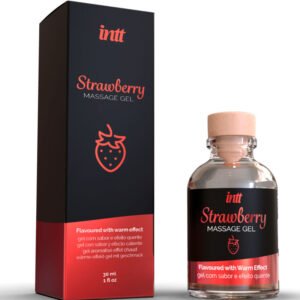 Karšto efekto masažo gelis su braškių skoniu, 100 ml