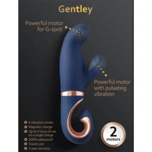 Vibe-gentley G-SPOT vibratorius, mėlynas, galingas ir tylus