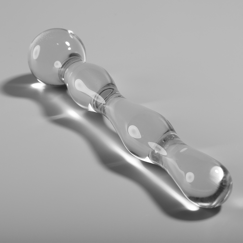 img_150486_6589a747d16630ffffbb5679c1ff202b_1 - KUNOGUNDA 13 modelis dildo iš borosilikato stiklo, 18 cm, skaidrus