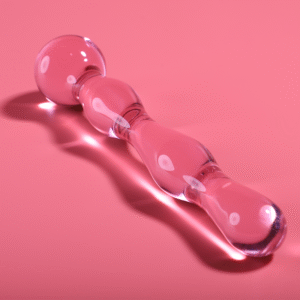 Dildo 13 modelis borosilikato stiklas rožinis 18 cm, 3,5 cm
