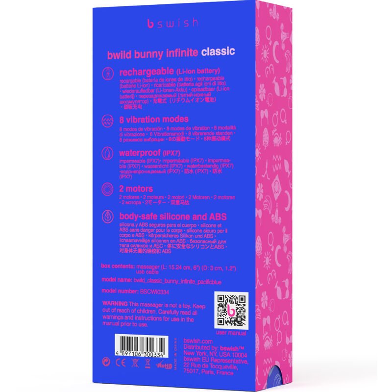 img_151632_6997626e114ae5375aed71e44c8527c4_1 - KUNOGUNDA Bwild zuikio klasikinis įkraunamas vibratorius, mėlynas