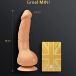 Greal Mini vibratorius dildo iš natūralaus silikono, 6