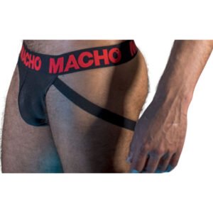 Mx26x2 JOCK BLACK/RED pusiau skaidrus juodai raudonas