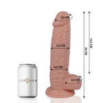 Realistinis dildo 20 cm, natūralios spalvos, hipoalerginis