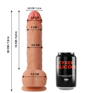 Freeman ultra realistinis skysčio silikonas, 20x3,8 cm dildo