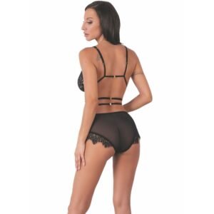 Drezna LC 90733 liemenėlė ir kelnaitės juodos, nėriniai