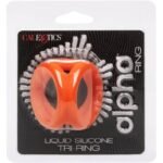 Alpha Tri-Ring Orange trigubas silikoninis žiedas ištvermei,