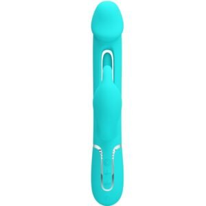 Kampas Rabbit 3in1 daugiafunkcis vibratorius, žalia spalva
