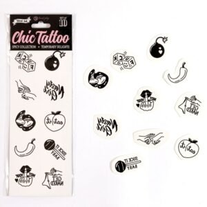 10 aštrių kolekcijų laikinos tatuiruotės rinkinys, 2,06 €