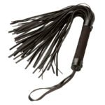 Naktinė Flogger juoda iš odos – pojūčių žaidimams 60cm