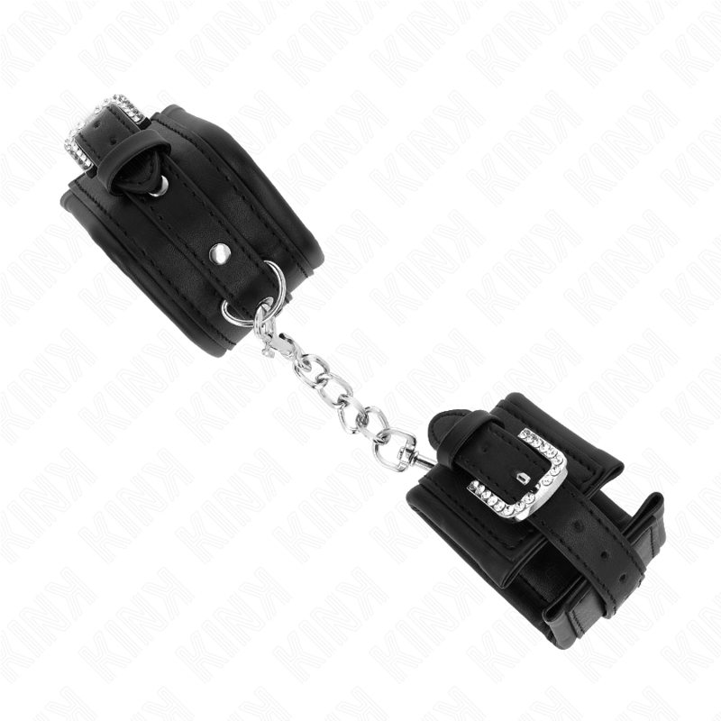 img_187756_d42b0252ec36ddafce773a976f31bec1_1 - KUNOGUNDA Rhinestone sagties juodi riešo suvaržymai, reguliuojami