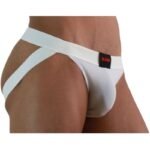 img_188326_11730cb1a9d11c97f4f19874136542a5_1 - KUNOGUNDA 007 Jock Lycra White – balti blizgūs vyriški jockstrapai