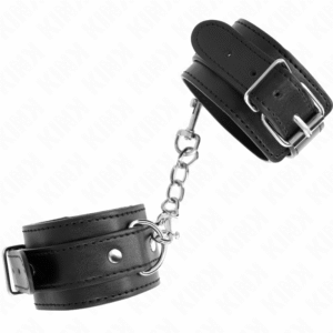 Ploni juodi riešo suvaržymai, reguliuojami 21–33 cm, BDSM