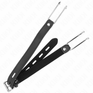 Metalo kabliuko gag 11,5 cm, reguliuojamas odos dirželiu