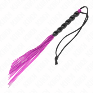 Mini silikono plakta, 6 purpuriniai karoliukai, 26 cm BDSM