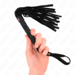 Juoda zomšos mini plakta 30 cm – BDSM aksesuaras poroms