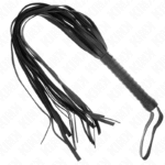 Negro ilgos uodegos BDSM plakta, 70 cm, trumpos rankenos