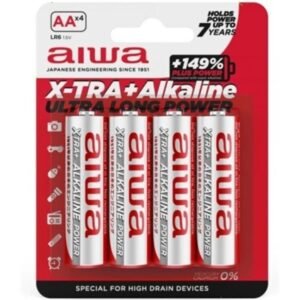 X-Tra šarminės AA LR6 baterijos, 4 vnt., ilgaamžė galia