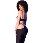 Cr 4851 juodas viršus ir antblauzdžiai su auksiniais