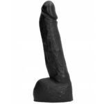 Kumščio dildo 20 cm – juodas, realistiškas dizainas,