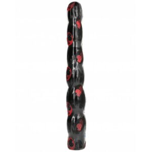 Analinis dildo 32 cm – minkštas ir elastingas juodas žaislas