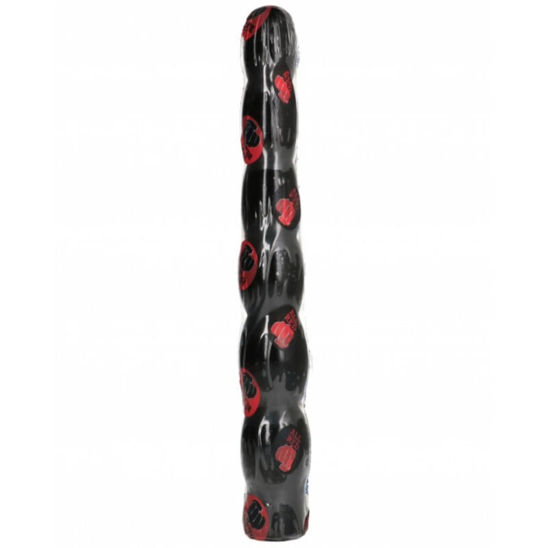 Analinis dildo 32 cm – minkštas ir elastingas juodas žaislas