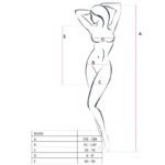 BS025 juodos spalvos bodystocking su ilgomis rankovėmis