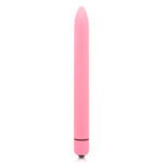 Plonas rožinis vibratorius, vandeniui atsparus, tylus, 17 cm
