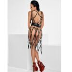 Seduce Scarlett suknelė ilgais dirželiais, Black Diamond