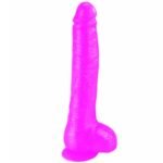 Realistinis rožinis dildo dong su siurbimo puodeliu PVC