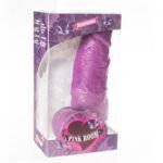Dayan realistinis dildo, purpurinis silikoninis, 17 cm