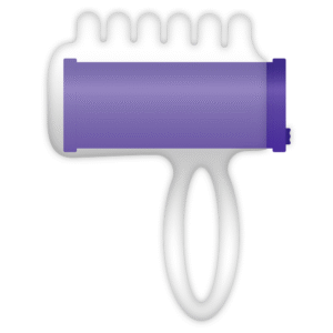 Piršto linksmas violetinis žiedas su vibracija G taškui