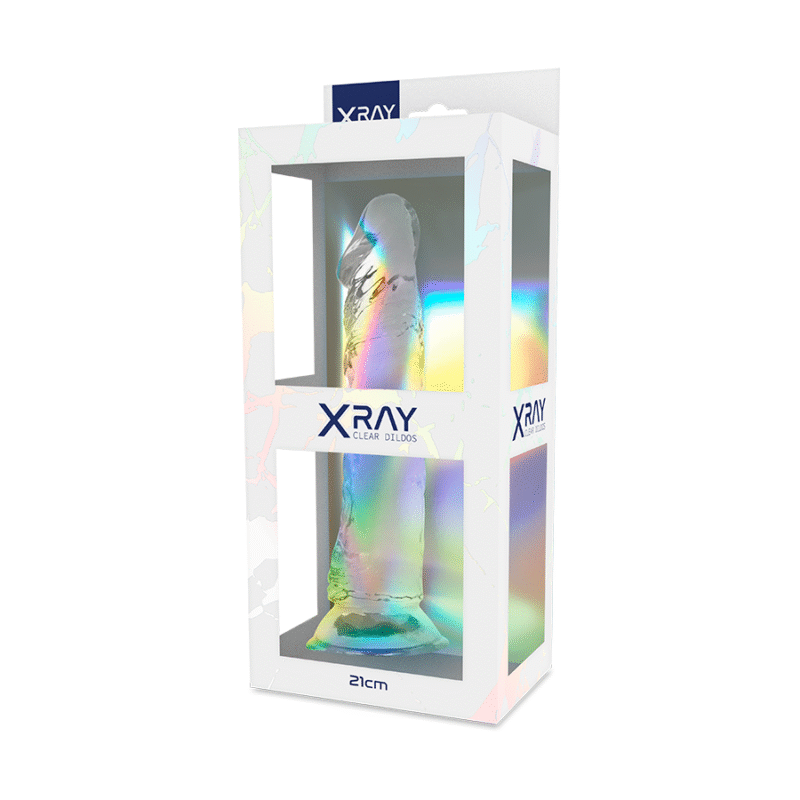 Skaidrus realistiškas dildo 21 cm, 4 cm | Jetal medžiaga